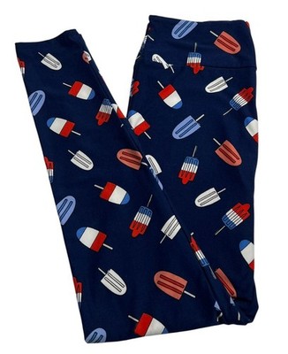 LuLaRoe Leggings OS One Size Food POPSICLE Ice Cream Dessert Picnic Bombpop Fun