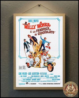 Willy Wonka Charlie & The Chocolate Factory Italian Repro Movie Poster - 36x24