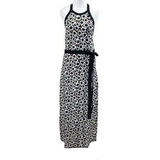 NEW Diane Von Furstenberg Target Poppy Print Halter Tie Knit Midi Dress Size M