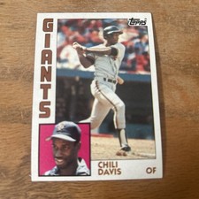 1984 Topps Baseball Card #494 Chili Davis San Francisco Giants NmMt Free Ship!