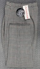 Vintage 80's Giorgio Saint 'Angelo Women's Black Plaid Wool Dress Pants 28x28.5"