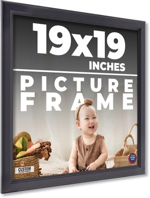 19x19 Frame Black Passaggi Solid Wood Picture Frame Width 1.5 Inches | Interior