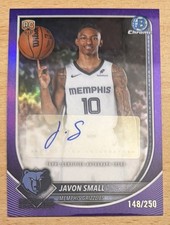 2025 Bowman Chrome Basketball Javon Small Purple Refractor Auto /250 #BCA-JS RC