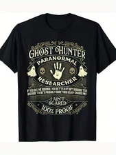 [220g Ghost Hunter T-Shirt] Ghost Hunter - Ghost Hunting Halloween Paranormal Ac