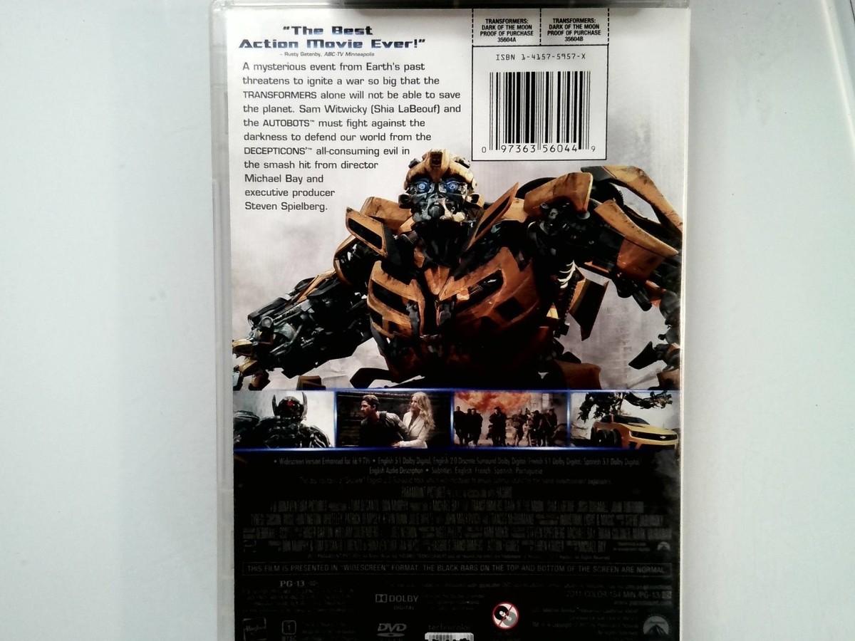 Transformers Dark of the Moon DVD 2011 Michael Bay Action Sci-Fi