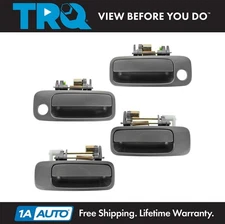 TRQ Door Handle Exterior Gray Front Rear Kit of 4 for 97-01 Toyota Camry ES300