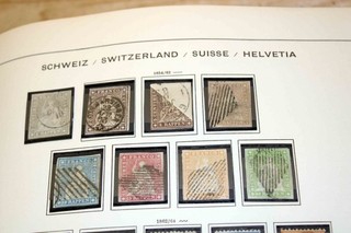 Suiza ex 1850/1998: Bonita colección estampada en dos carpetas Schaubek