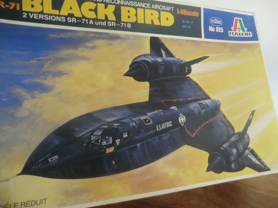 Gr Maquette AVION Lockheed SR 71 black bird italeri 1/48 + pointe en métal 70cm - Photo 2/4
