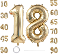 XXL Luftballons 18 Geburtstag Deko 40 Zoll, Deko 18. Geburtstag MäDchen Junge, Z