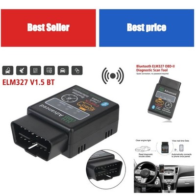 ELM327 V1.5 OBD2 Scanner Bluetooth 5.1 Car Diagnostic Code Reader 16 Pin