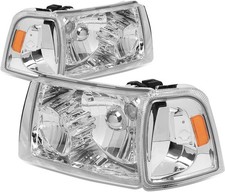Headlights Assembly Compatible with 2001-2011 Ford Ranger, 4-Pieces Driver and