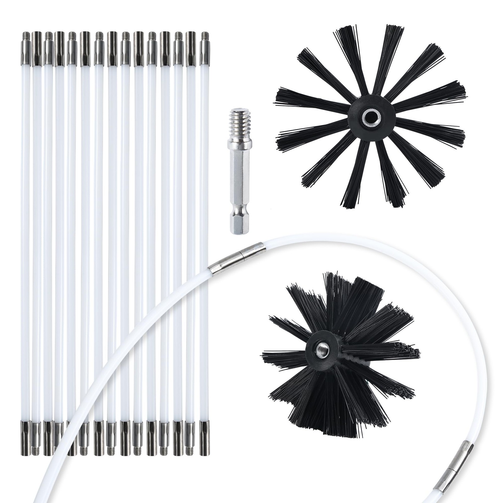 Dryer Vent Cleaner Kit Chimney Sweep Cleaning Tools Pellet S