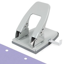 Adjustable Two Hole Punch Heavy Duty 30 Sheet Capacity Metal Paper Puncher
