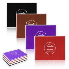 IBEQUEM 4Pcs Large Ink Pad for Rubber Stamps,5X4 inch Craft Pads Option 1