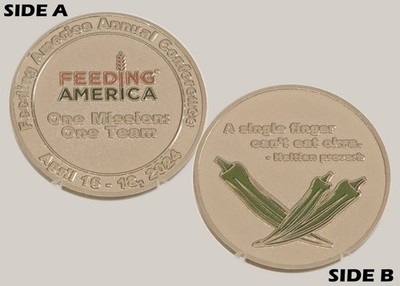 Feeding America 2024 Annual Conference One Mission One Team Challenge Coin  1#20