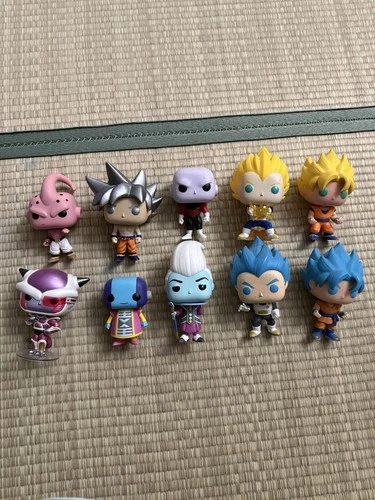 Dragon Ball Z Funko Pop LOT OF 10 Goku Frieza Jiren Vegeta Kid Buu Zenos