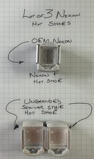Lot of 3 Nikon Type 5 Hot Shoe Flash Adapters for F / F2 SLR Vintage 1970s