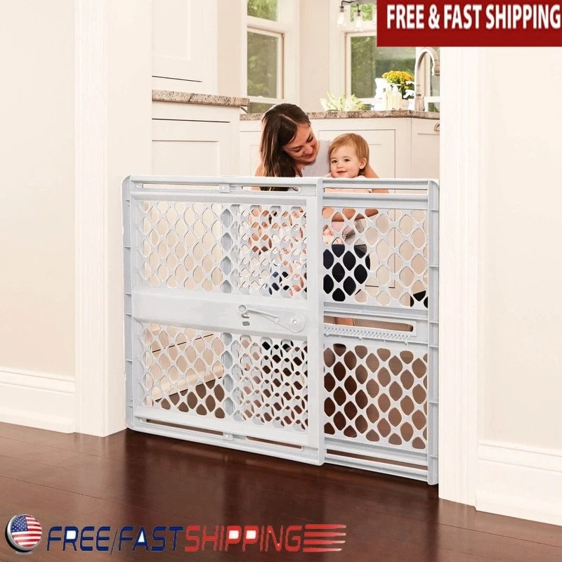 Baby Safety Gate Adjustable Pressure Mount Baby Barrier Indoor Outdoor 26-42in