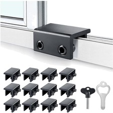 Black Window Locks - 12 Pack for Home  Office