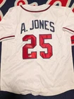 Andruw Jones Atlanta Braves Signed White #25 Baseball Jersey BAS Authenticated