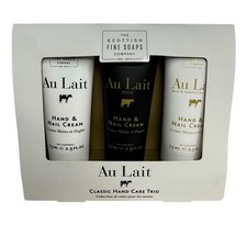 THE SCOTTISH FINE SOAPS CO Au Lait Classic Hand Care Trio Set NEW