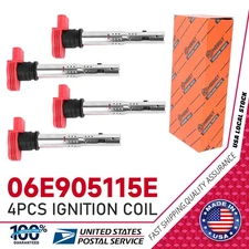Set of 4 GENUINE Ignition Coil For 2005-2016 Volkswagen Audi Porsche 06E905115E