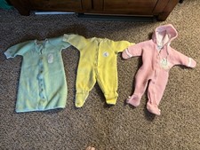 Vintage 1960s Infant Baby Footed One Piece Fleece
