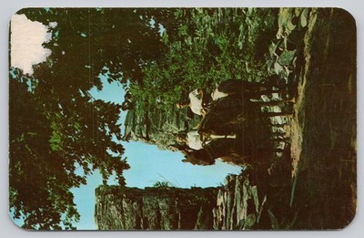 Split Rock Lodge Lake Harmony PA Horseback Riding Postcard Big Boulder