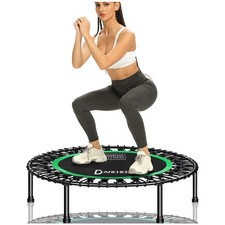 Heavy-Duty 450 lbs Exercise Trampoline - Compact, Safe, and Quiet for Home Use