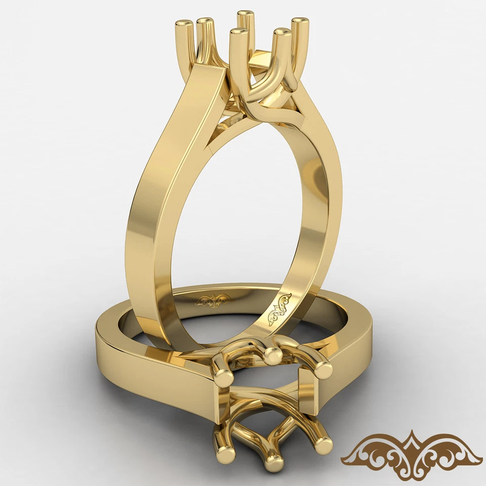 4.5g. Classic 6 Prong Cathedral Solitaire Trellis Set Engagement Ring Semi Mount - Image 2 of 4