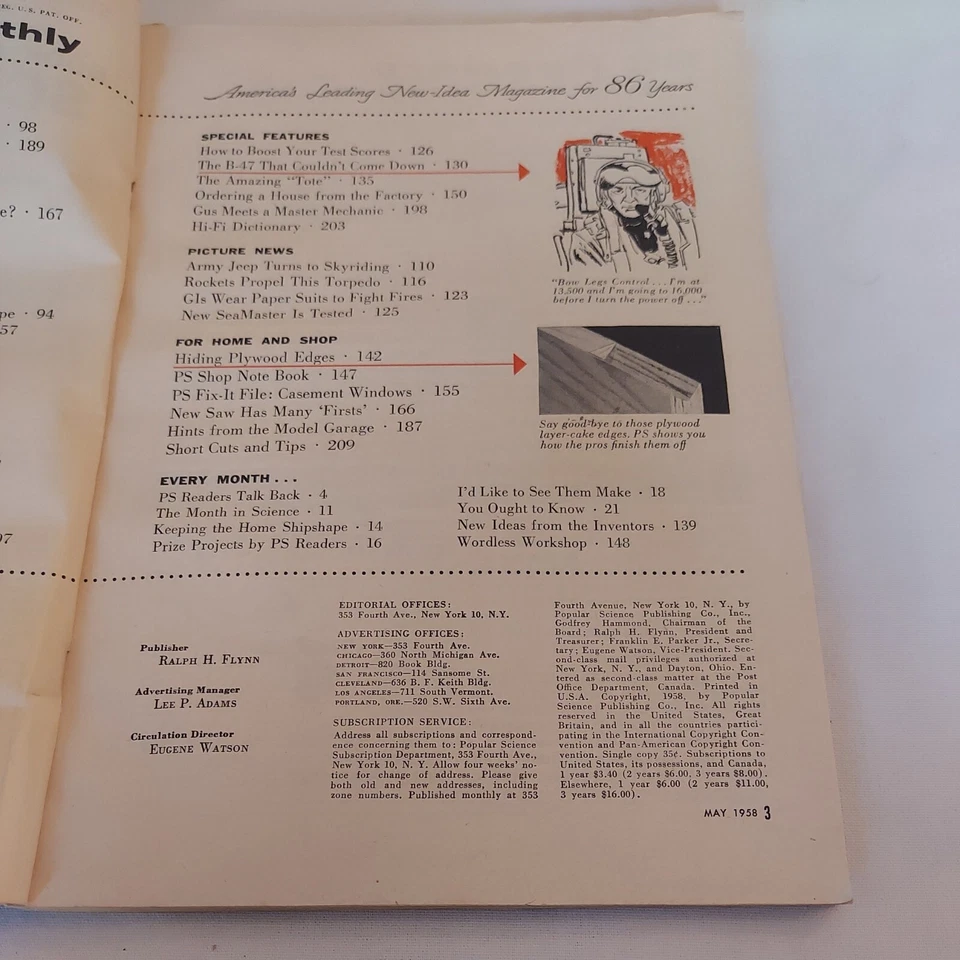 1958 May, Popular Science Monthly Magazine, Timetable To Moon (MH417) Foto 3 de 4