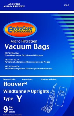 18-Pack Hoover Type Y Vacuum Bags For Windtunnel Uprights - Envirocare Micro-Filtration