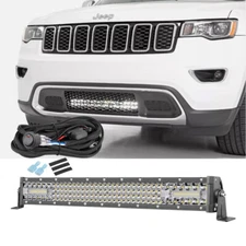 Behind Grille Mount 20" LED Light Bar w/Wiring For 2011-21 Jeep Grand Cherokee