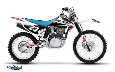 Graphics Kit for HONDA CRF150F CRF230F (2003-2007) Evader-Red-Black