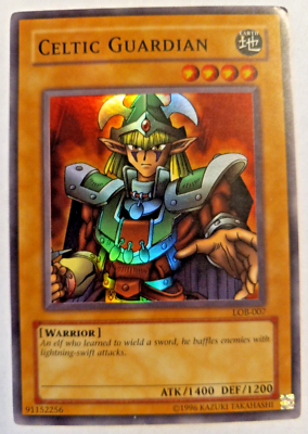 1996 Yugioh Super Rare Holo Celtic Guardian #LOB-007 | eBay