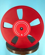 Burlington Recording 10.5"x1/4"Heavy Duty Trident Plastic Reel w/White Box (Red)