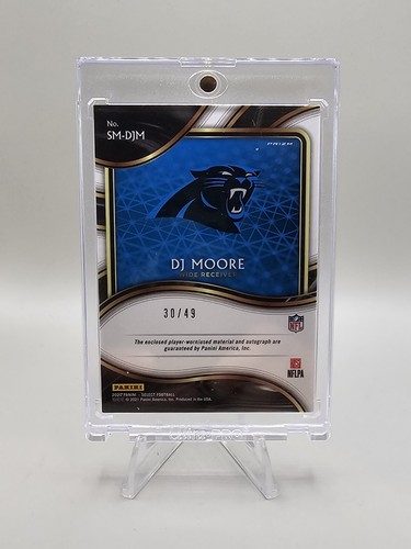 2020 Panini Select - Signature Memorabilia Blue Prizm #SM-DJM D.J. Moore 30/49! - Picture 2 of 2
