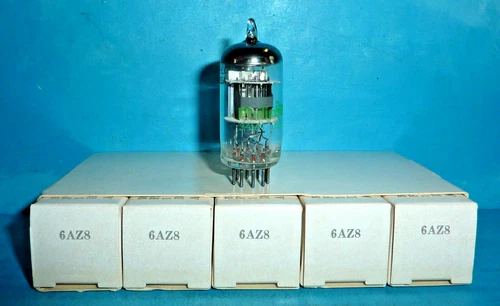 Philips ECG JAN 6AZ8 Tubes for Collins 5 Pieces NOS/NIB