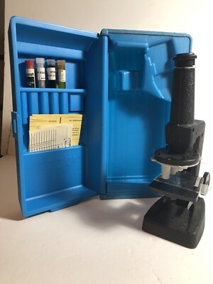 Vintage Gilbert Microscope With Traveling Case And More! Look!!