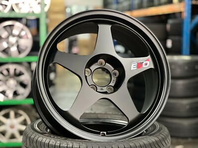 New 18x8.5J AOW SPOON Flow Formed (4 Wheel) 5x114.3 HONDA TOYOTA MAZDA BLACK