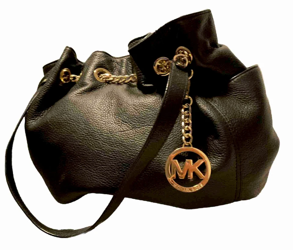 Bolso de Mano Michael Kors 100% Auténtico Negro Jet Set Cadena Junta Tórica, Llavero Equipaje Foto 3 de 4