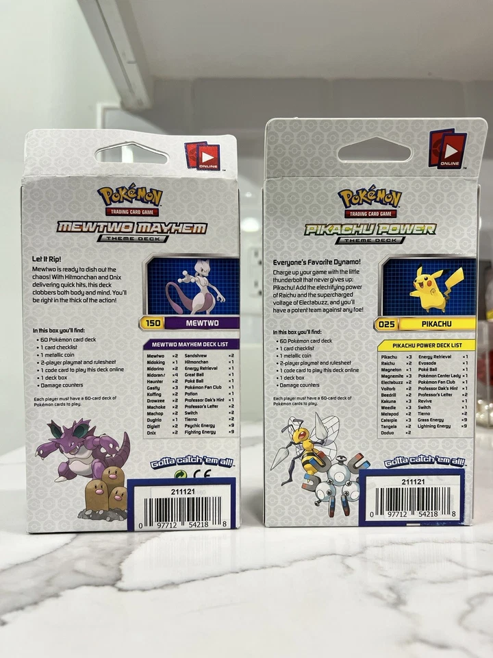 Set of 2 Pokemon XY Evolutions Theme Deck MEWTWO/ PIKACHU -Factory Sealed- - Image 2 of 2