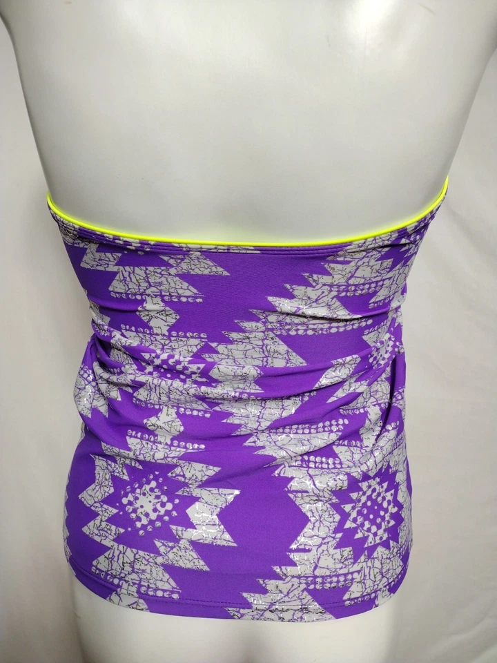 mudd Women's NEW SMALL Removable pads Halter Tankini Top Wire free Purple (#e7 - Image 4 of 4