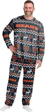 NWT Men's Medium FOCO NFL Chicago Bears Team Ugly Holiday Pattern Matching Set