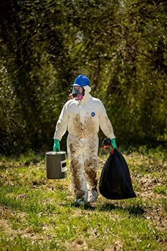 Dupont TYVEK Disposable Protective Clothing Paint Spray Coverall Bunny Suit image 4