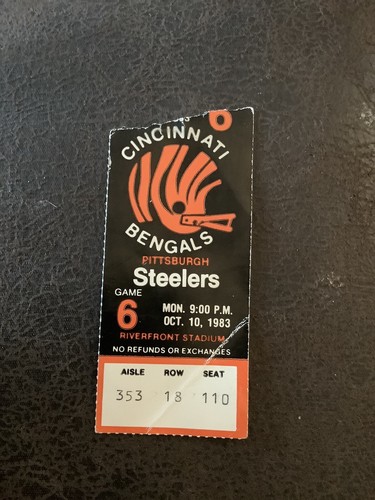 Cincinnati Bengals /Pitt. Steelers Keith Gary Facemask Ken Anderson Ticket Stub - 第 1/2 張圖片