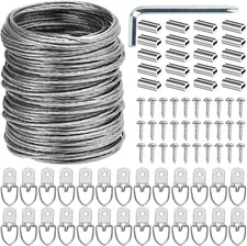 100 Pcs Picture Hanging Wire Kit, 100 Feet Heavy Duty Wire Picture Hanging
