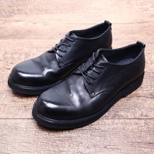 British Round Toe Genuine Leather Handmade Oxford Shoes Men Casual Leather Shoes