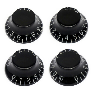 Guitar Speed Control Knobs Volume Tone Knobs Top Hat Knobs for LP SG ES Black