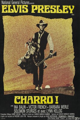 1969 Charro Movie Poster 11X17 Elvis Presley Ina Balin Barbara Werl  